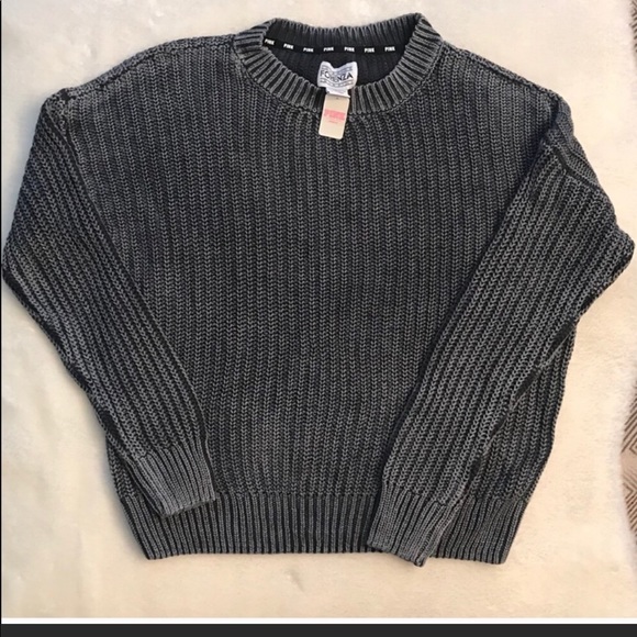 PINK Victoria's Secret Sweaters - ✨ Pink Victoria’s Secret Fishermen Crew Ne…